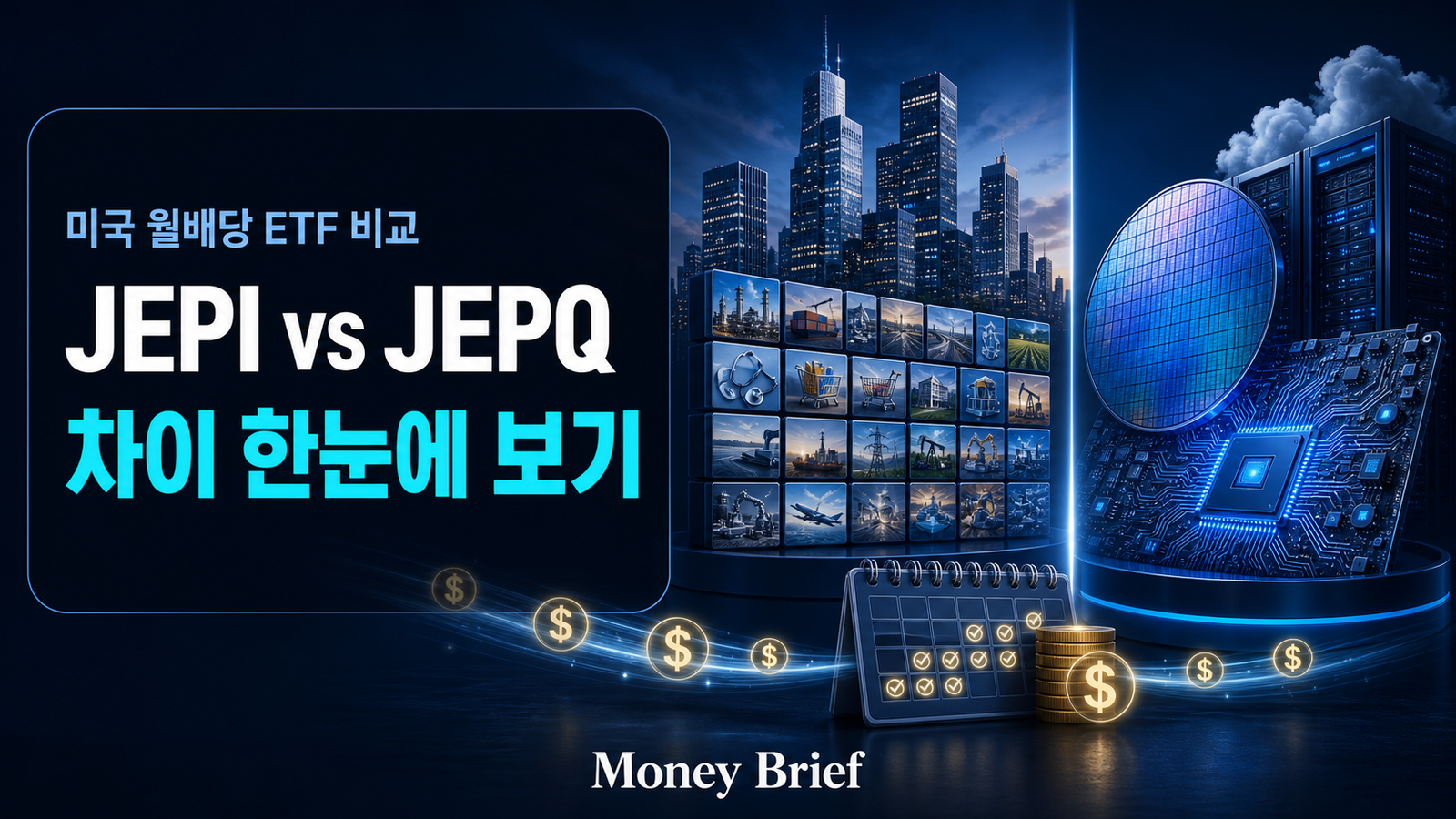 JEPI vs JEPQ 비교 월분배금과 구성 종목 차이