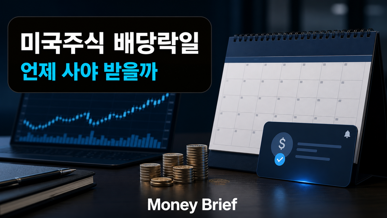 미국주식 배당락일과 배당금을 받기 위한 매수 시점을 설명한 이미지