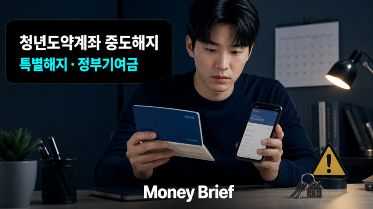 청년도약계좌 중도해지와 특별해지 정부기여금을 설명한 이미지