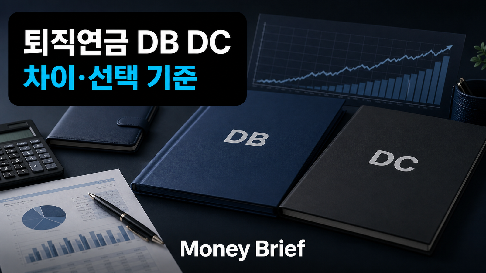 퇴직연금 DB DC 차이와 퇴직금 운용 방식을 설명한 이미지