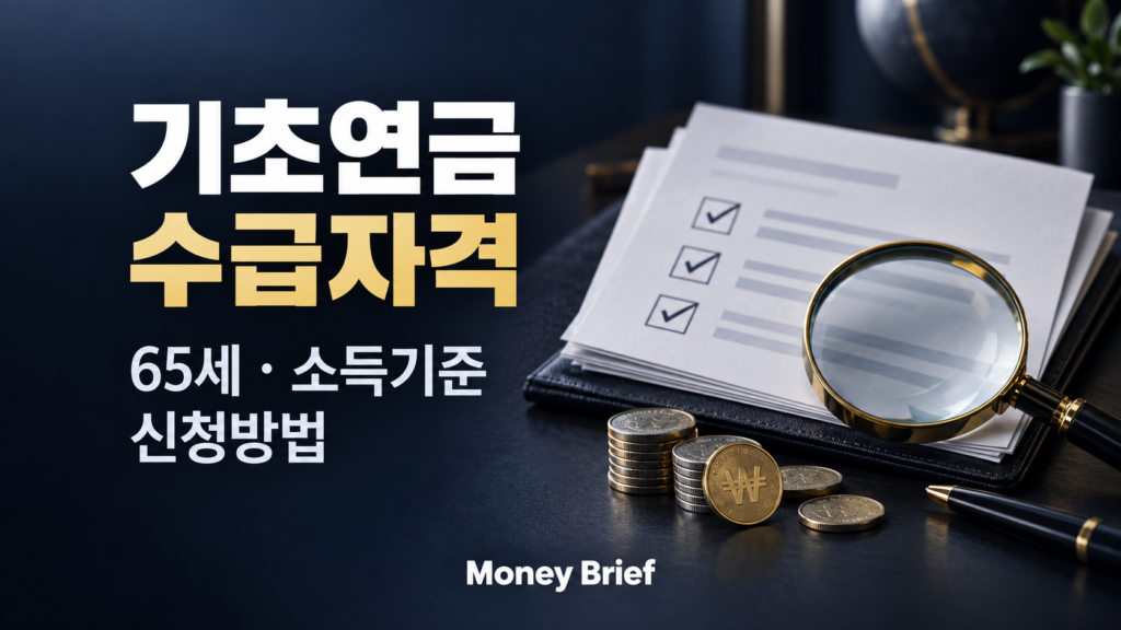 기초연금 수급자격 65세 소득기준 신청방법