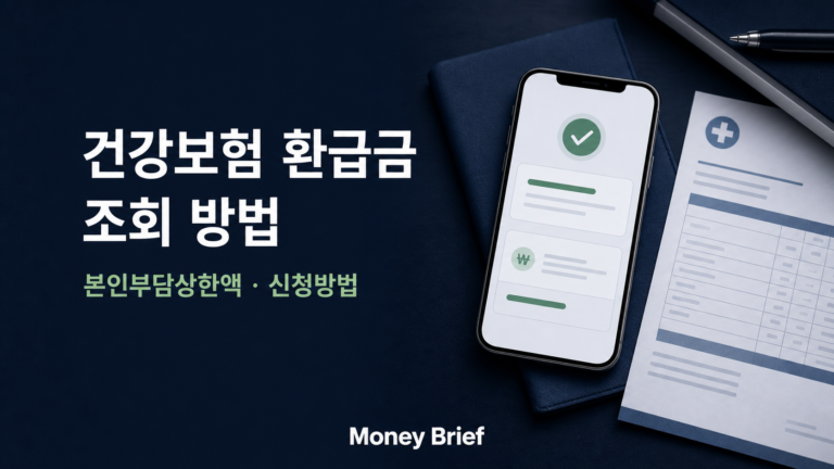 건강보험 환급금 조회 방법과 본인부담상한액 신청